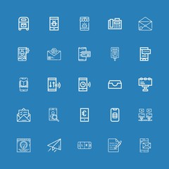 Editable 25 email icons for web and mobile