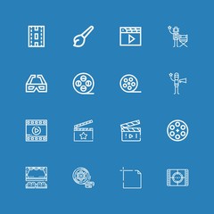 Editable 16 cinematography icons for web and mobile