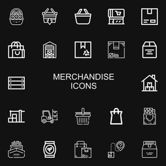 Editable 22 merchandise icons for web and mobile