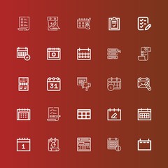 Editable 25 planner icons for web and mobile