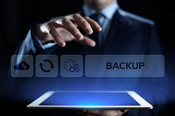 Backup Software Application Database internet technology concept.