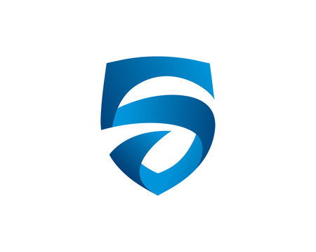 Letter S Shield logo template design, emblem, symbol or icon