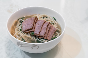 Noodles and beef,pollution-free food,nutritious and healthy.