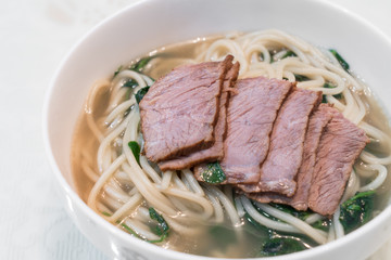 Noodles and beef,pollution-free food,nutritious and healthy.