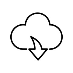 download - cloud download icon vector design template