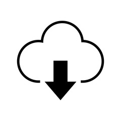 download - cloud download icon vector design template