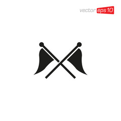 Flag Flatt Icon Design Vector