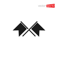 Flag Flatt Icon Design Vector