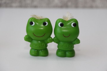 仲良し ケロちゃん　指人形 カエル フィギュア  友達 昭和レトロ