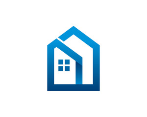 House logo template design, emblem, symbol or icon