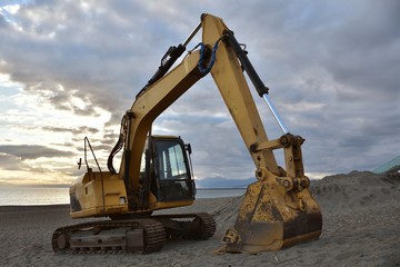 パワーショベル　右斜め前方