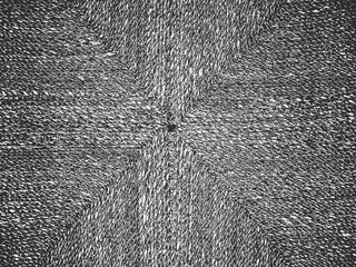 Distress grunge vector textures of fabric. Black and white background. EPS 8 illustration