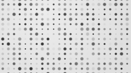 Dot white black pattern gradient texture background. Abstract  technology big data digital concept. 3d rendering.