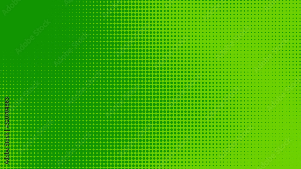 Poster dots halftone green color pattern gradient texture with technology digital background. dots pop art 