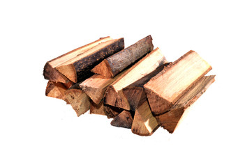firewood isolated on white background