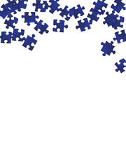 Game tickler jigsaw puzzle dark blue pieces 