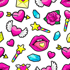 seamless stickers for Valentines Day