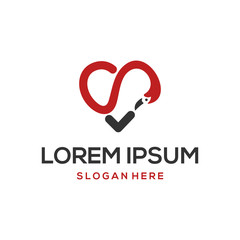 Letter S Love Swan Creative Abstract Icon Modern Logo Design Template Element Vector