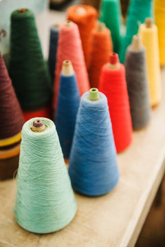 Colorful sewing thread