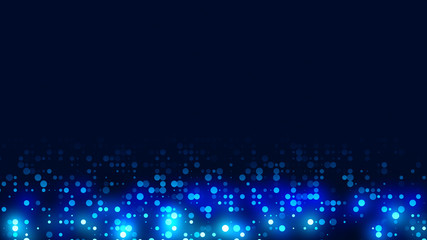 Obraz premium Dot blue pattern screen led light gradient texture background. Abstract technology big data digital background. 3d rendering.