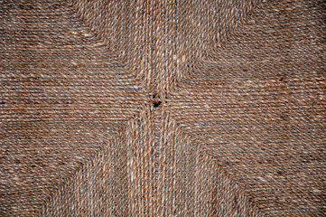 Knitted rope texture with ornament. Background for web design