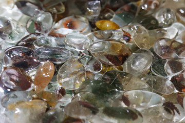 transparent stones for jewelry as a background