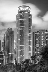 Obraz na płótnie Canvas Skyline of Hong Kong City at dusk