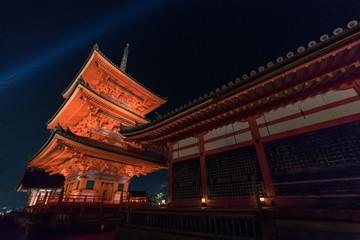 pagoda tower in Kiyomizu Temple in Kyoto Japan