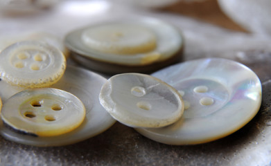 genuine vintage buttons of mother of pearl