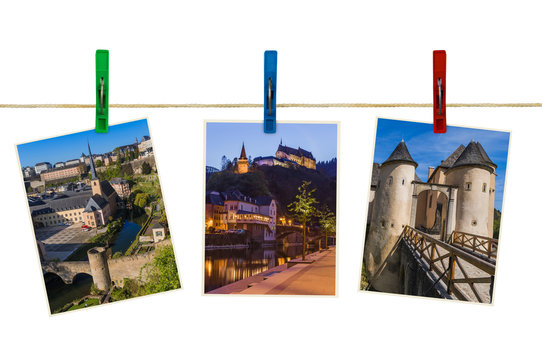 Luxembourg travel images (my photos) on clothespins