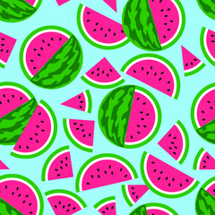 seamless pattern with watermelons