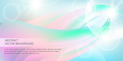Abstract vector background. Pink, blue, emerald shades with radiance.