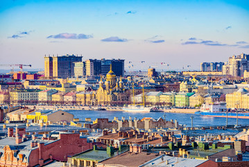 Panoramic view from the roof of St. Isaac's Cathedral. Saint Petersburg. Russia.