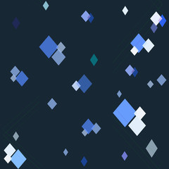 Fototapeta na wymiar Geometric figures on a dark blue background. Seamless pattern for design.