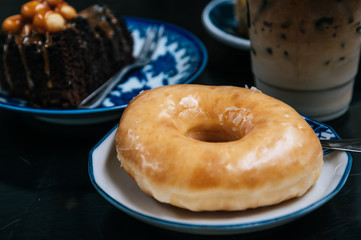 Donuts on the coffee table during breaks from work