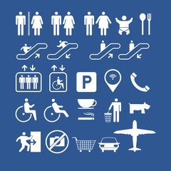 vector black business icons set