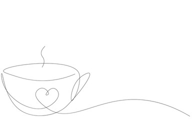 Cup of coffee love design heart vector illustration