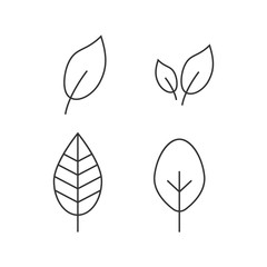Leaf icon set