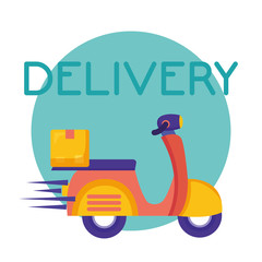 logistic delivery service with motorcycle