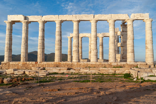 Ancient Cape Sunio in Greece
