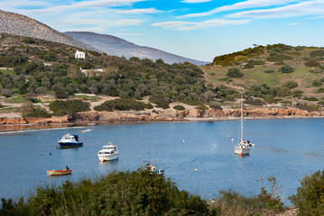 Various boats in the gulf