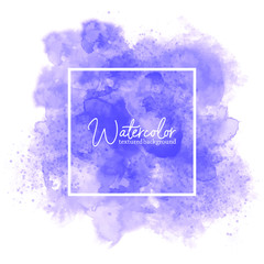 abstract blue water color splash on white background. hand drawn paper texture vector wallpaper, card, background, print, grunge poster, art design, graphic. hand painted watercolor splash.