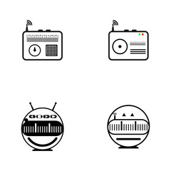 radio broadcast logo icon vector illustration design