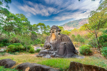 Laozi's stone carving in Qingyuan mountain, Quanzhou City, Fujian Province, China