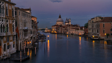 Fototapeta na wymiar Sunset over the Venice lagoon