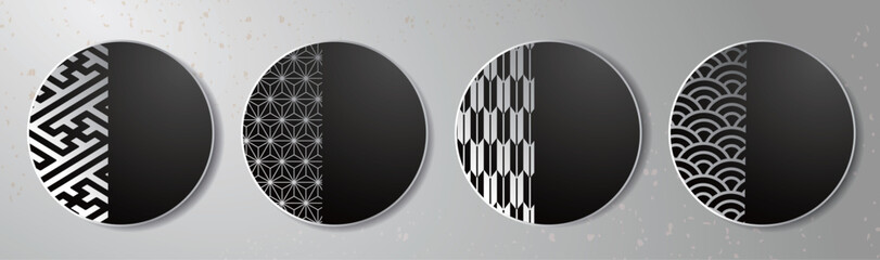 和柄 カードデザイン シンプル モダン 艶やか 豪華 メッセージカード メニュー表 短冊 Wall Mural ｄｅｓｉｇｅｎ ｂｏｘ