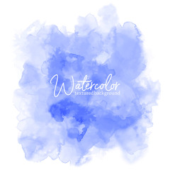 abstract blue water color splash on white background. hand drawn paper texture vector wallpaper, card, background, print, grunge poster, art design, graphic. hand painted watercolor splash.