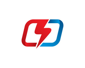 Electricity logo template design, emblem, symbol or icon