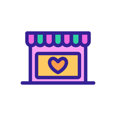 Sex shop icon vector. A thin line sign. Isolated contour symbol illustration