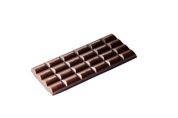 Black chocolate on a white background